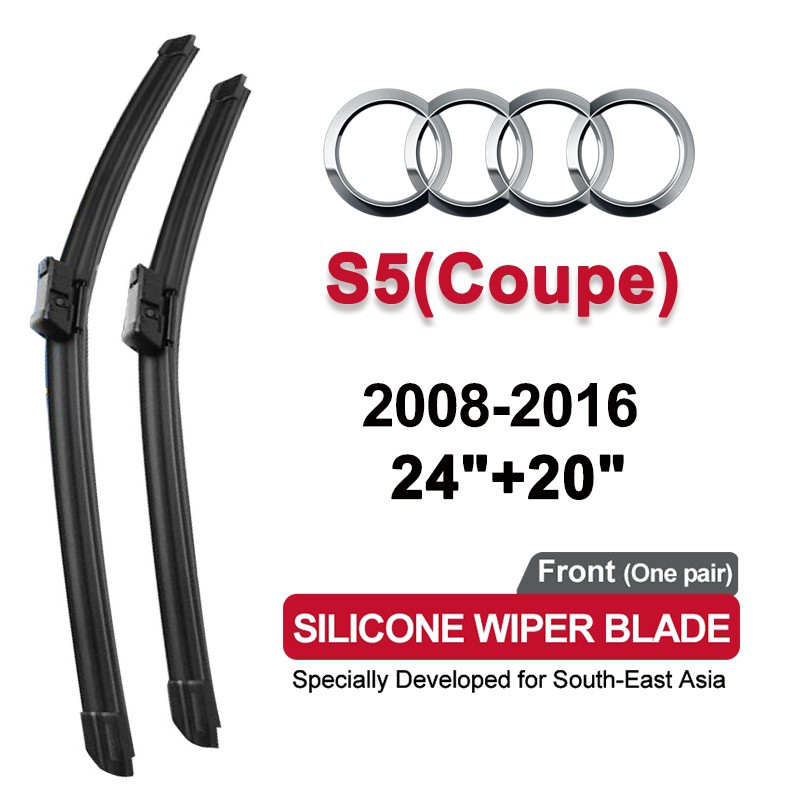 Cần gạt nước ô tô silicon thay thế tất cả các mùa chất lượng cao, dành cho Audi S5 (Coupe) 2008-2016