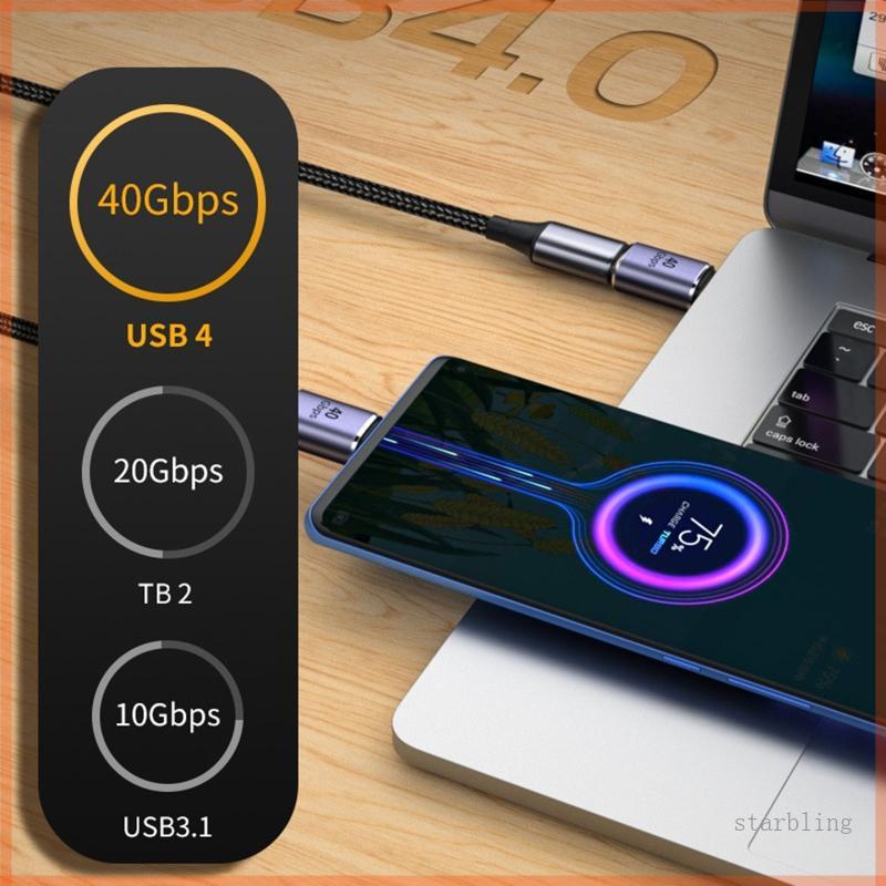 Bộ chuyển đổi truyền dữ liệu Star Mini Type-c 40Gbps Type C Bộ chuyển đổi mở rộng từ nữ sang nam