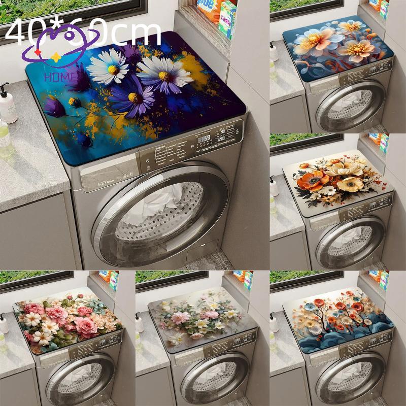 [mayhome] Tấm lót chống bụi họa tiết hoa Thảm chống trượt Qui sấy khô chống nước để giặt {TH}