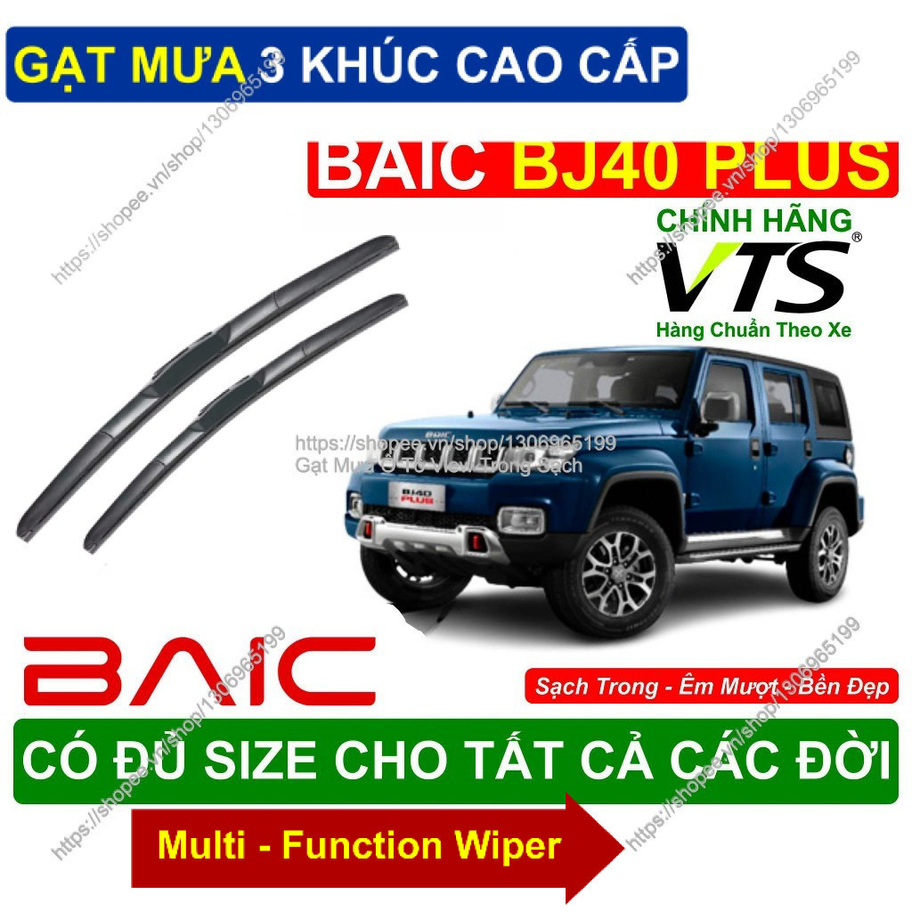 Gạt Mưa 3 Khúc Kính Lái BAIC BJ40 Plus; Cặp Gạt Mưa  Kính Lái Cho Các Dòng Xe BAIC BJ40 Plus; Có Đủ 