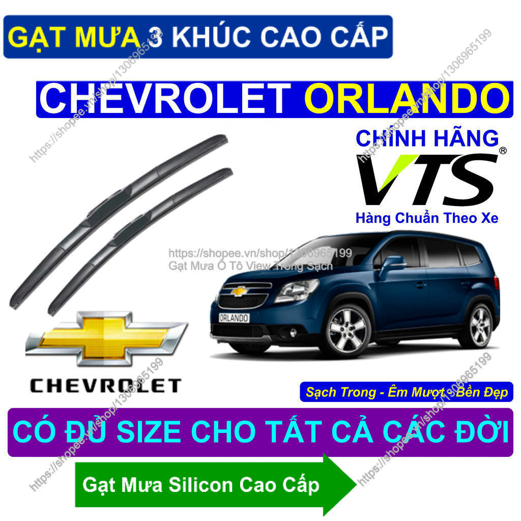 Gạt Mưa 3 Khúc Kính Lái Chevrolet Orlando. Cặp Gạt Mưa Kính Lái Cho Các Dòng Xe Chevrolet Orlando