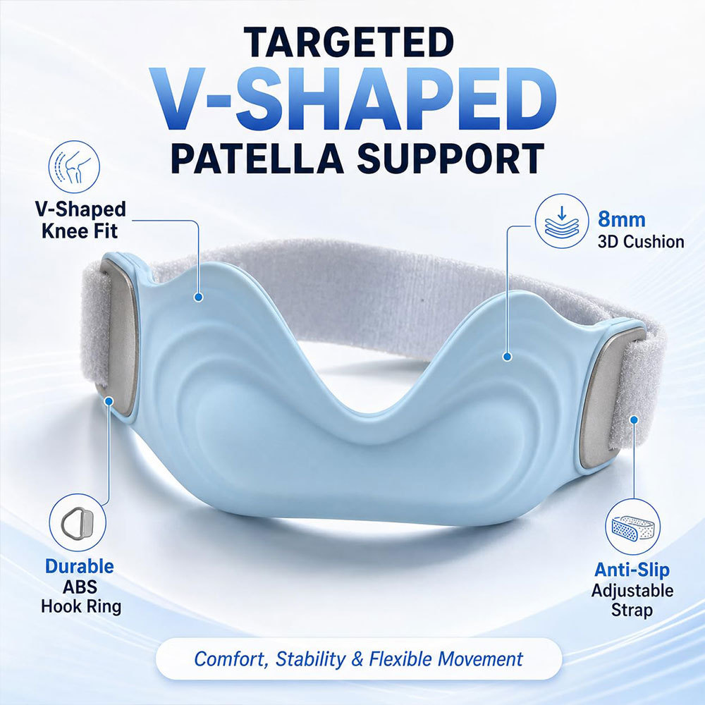 Patella Tendon Knee Strap, 8mm 3D Cushion Pad, Adjustable Support Strap, Reduce Knee Strain For Acti