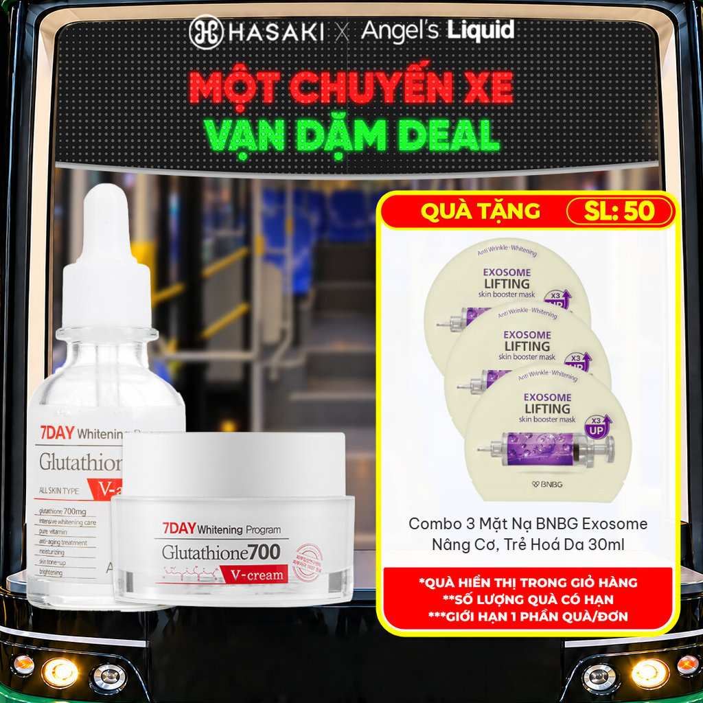 [BULSAN - DAILY] Combo Angel's Liquid Serum & Kem Dưỡng Làm Sáng Da, Mờ Thâm Hasaki Sản Phẩm Chính H