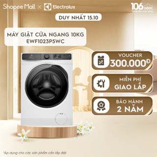 [Mới] Free giao lắp - Máy giặt cửa ngang Electrolux 10kg UltimateCare 500 - Trắng EWF1023P5WC