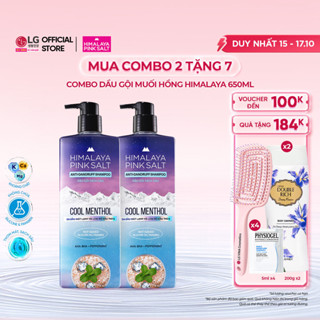 [LG Daily Beauty Official] Combo 2 dầu gội sạch gàu muối hồng Himalaya Pink Salt Cool Menthol 650ml