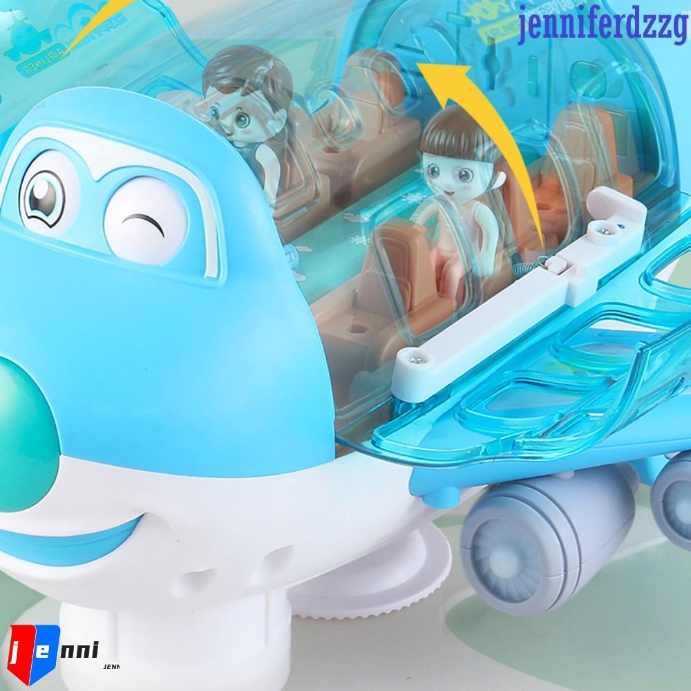 JENNIFERDZZG Đèn LED Đồ chơi máy bay âm nhạc, Đồ chơi điện Mô hình máy bay LED bằng nhựa, Đèn LED má