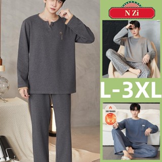  Bộ đồ ngủ nam Dralon tay dài chất liệu lông cừu nhân tạo mềm mại dành cho mùa đông mặc nhà vào ban đêm. 