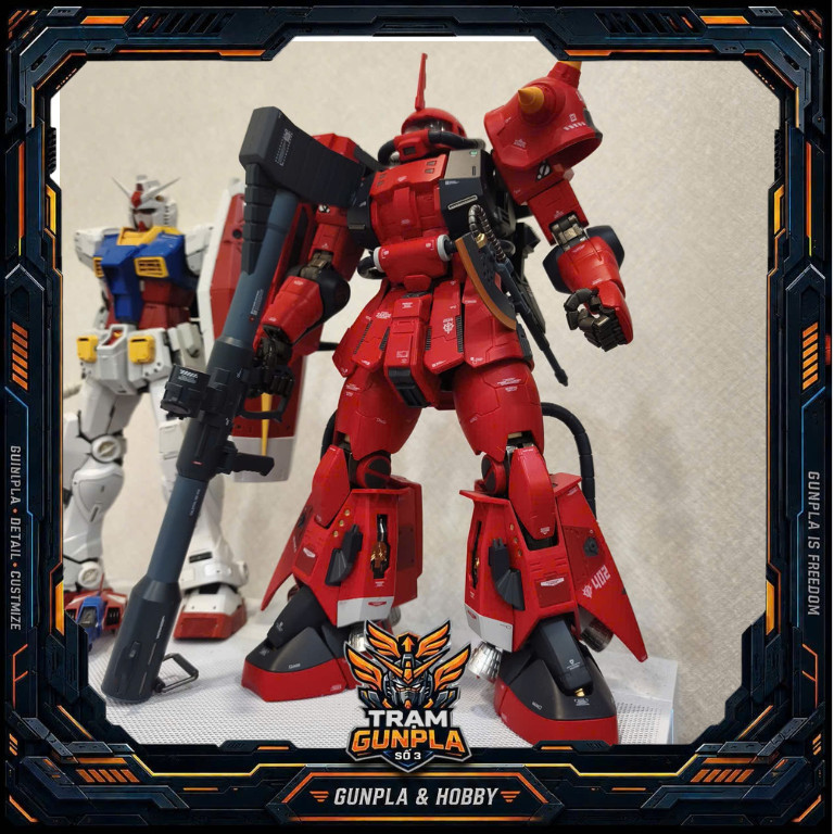 [HÀNG SẴN] MÔ HÌNH RÁP SẴN DIE-CAST MB ZG-01 1/60 ZAKU RED LIGHTNING PG - 30 CM (KHUNG KIM LOẠI)