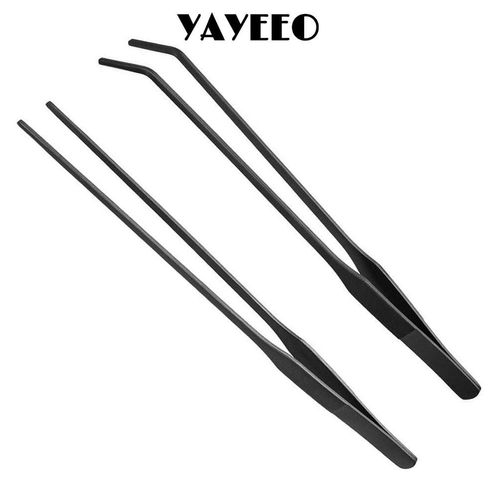 Kẹp bể cá YAYEEO, Nhíp bể cá dài bền chống trượt, Bể cá bằng thép không gỉ thẳng và cong đa năng Sử 