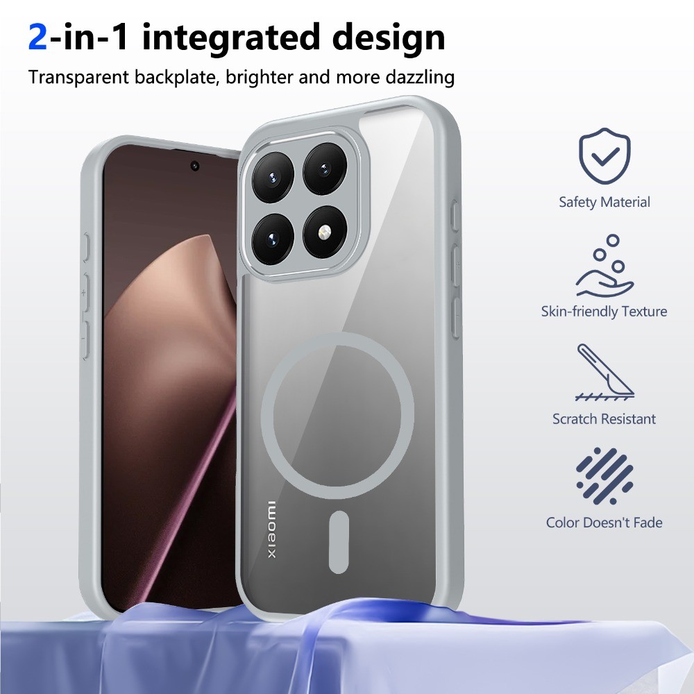 Ốp Trong Suốt Cho Xiaomi 17T Pro / 17T / 15T Pro / 15T Mi15t Mi17t Pro Ốp lưng Từ Tính Sạc Không Dây