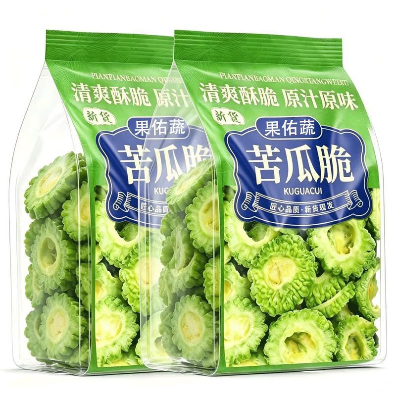 Sucrose-Free Bitter Gourd Crisp Instant Bitter Gourd Crisp Chips Dày Cut Crispy Delicious VF Dehydra