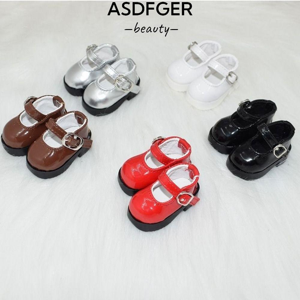 Giày Da Sáng ASDFGER, Giày Bốt Thời Trang Phong Cách Anh Quốc, Giày Cao Gót 4 Màu Có Khóa Đen Da Mũi