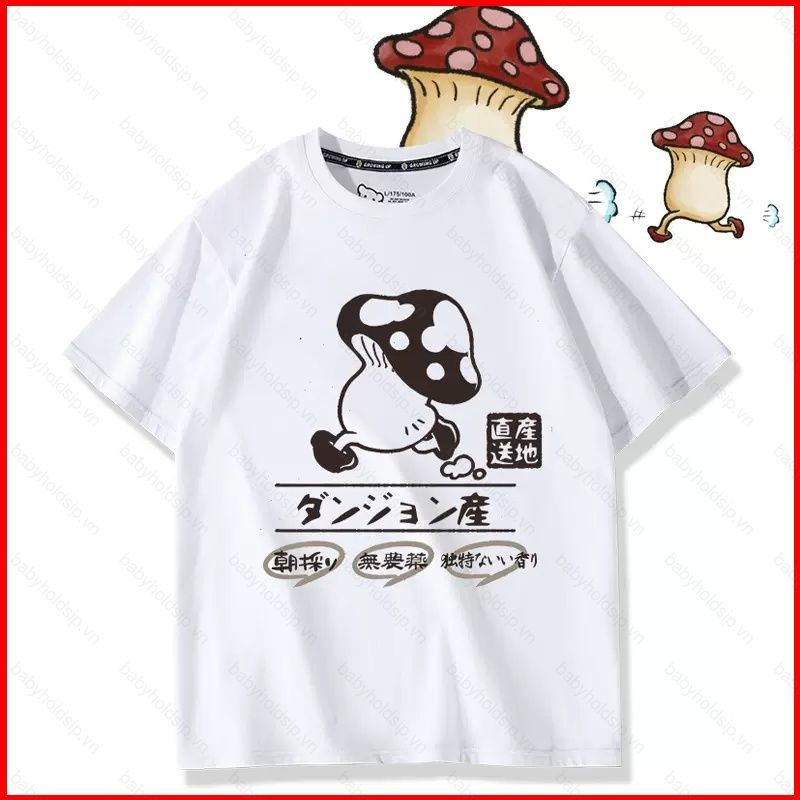 BS1 Ngon Trong Mê Cung Đi Bộ Nấm Cosplay Vải 3D Mùa Hè Áo Thun Anime Tay Ngắn Top SB1