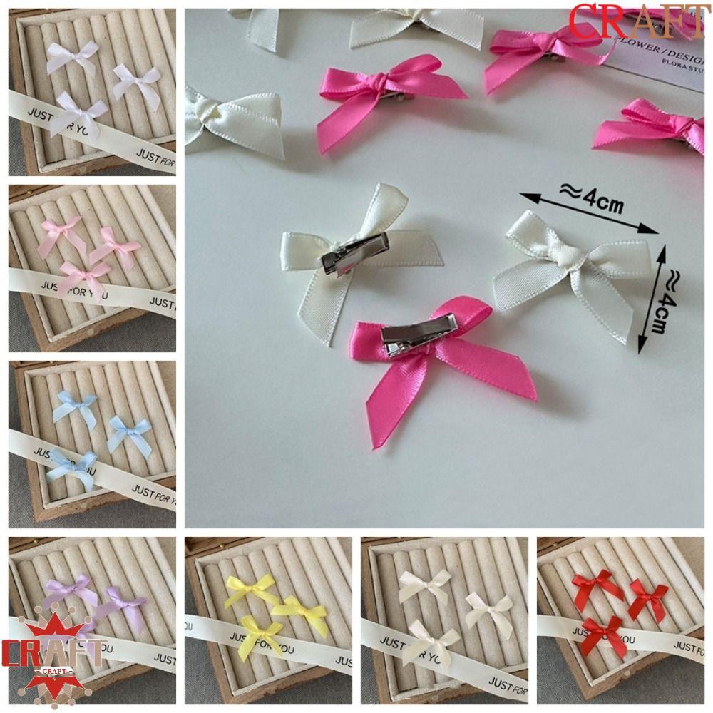 CRAFT 10 Chiếc Kẹp Tóc Búp Bê Cotton, Nơ Mini Búp Bê Tóc Giả Kẹp, Búp Bê Kẹp Tóc Phụ Kiện DIY 4cm Dễ