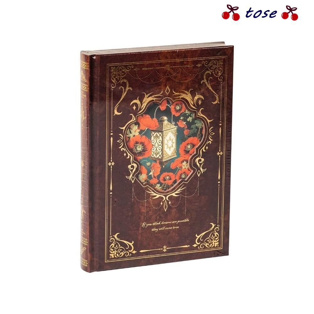 TOSE Nhật Ký A6, Century Hymn Series Scrapbooking A6 Bìa Cứng Sổ Tay, Retro DIY 192 Tờ Tạp Chí Noteb