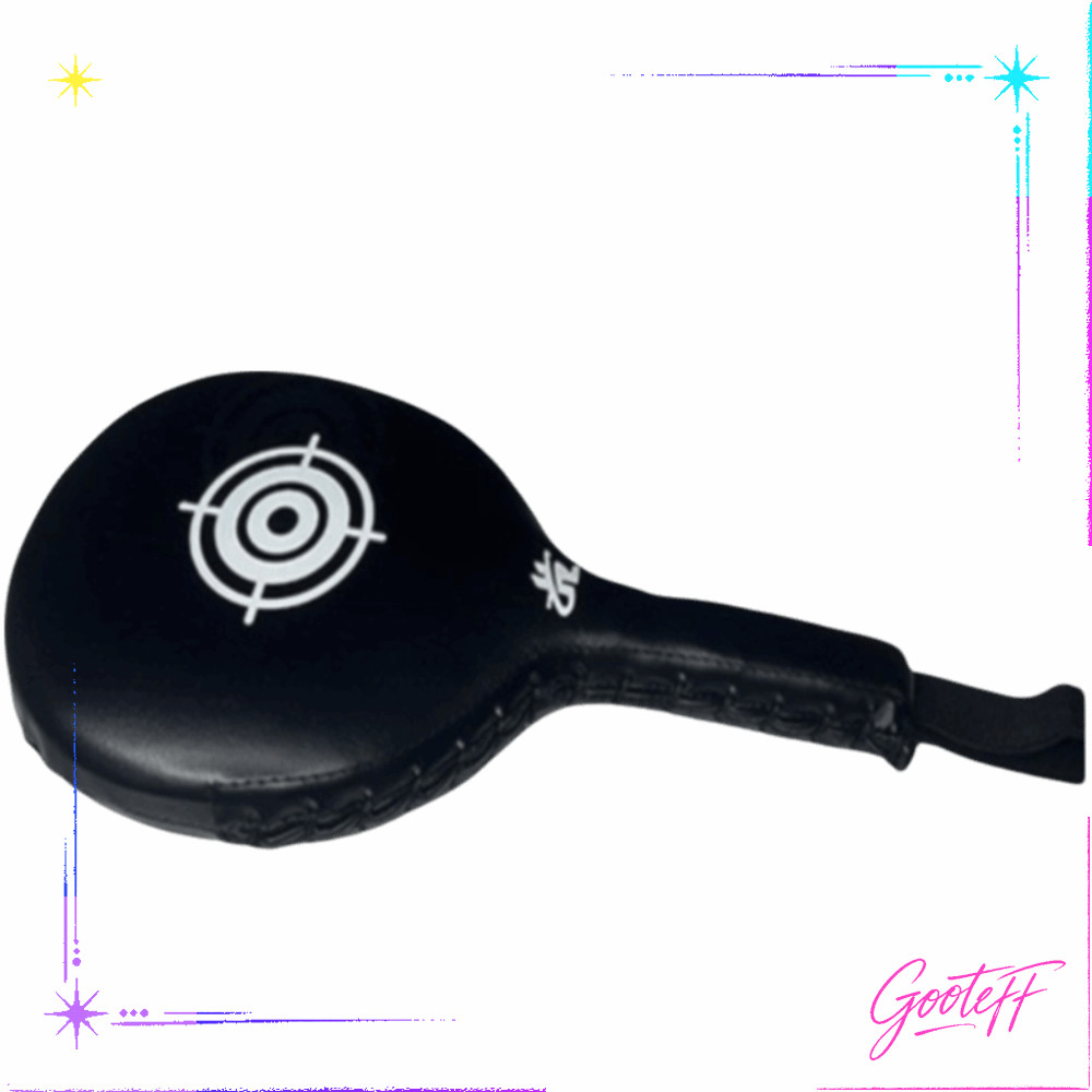 GOOTEFF Boxing Target Paddle, PU EVA Padding Striking Target Pad, Dây đeo cổ tay cầm tay màu đen tho