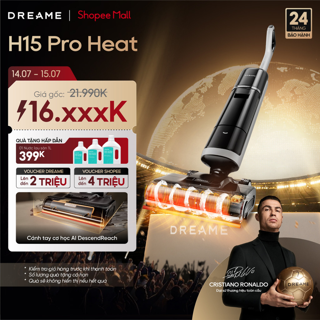 Dreame  H15 Pro Heat/H15 Pro/H15 Pro FoamWash Máy hút bụi lau sàn không dây | Giặt nóng
