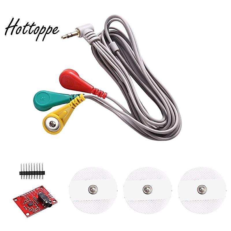 Máy đo tốc độ xung để đo ECG Mô-đun AD8232 cho Duinofun cho Mô-đun cảm biến ECG có cáp sạc hottoppe.