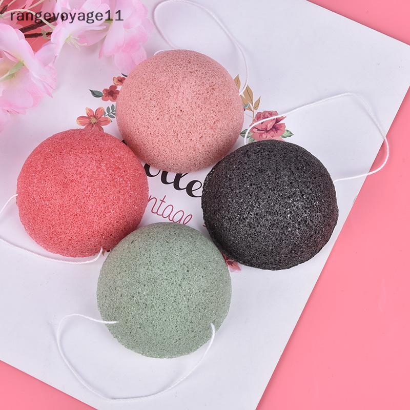 [Range11] Konjac Sponge Natural Konjac Puff Face Wash Cleaning Sponge Trang điểm Konjac Sponge [VN]