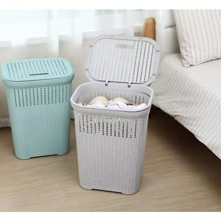 🧺 Giỏ Nhựa Đan PP Nguyên Sinh – Đựng Quần Áo/Đồ Dùng 🎀🇰🇷 Phong Cách Hàn Quốc Premium HOMIE STORE