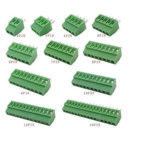 Combo 5 Cầu Đấu Domino KF128 2P 3P 4P 5.08mm Terminal Block PCB