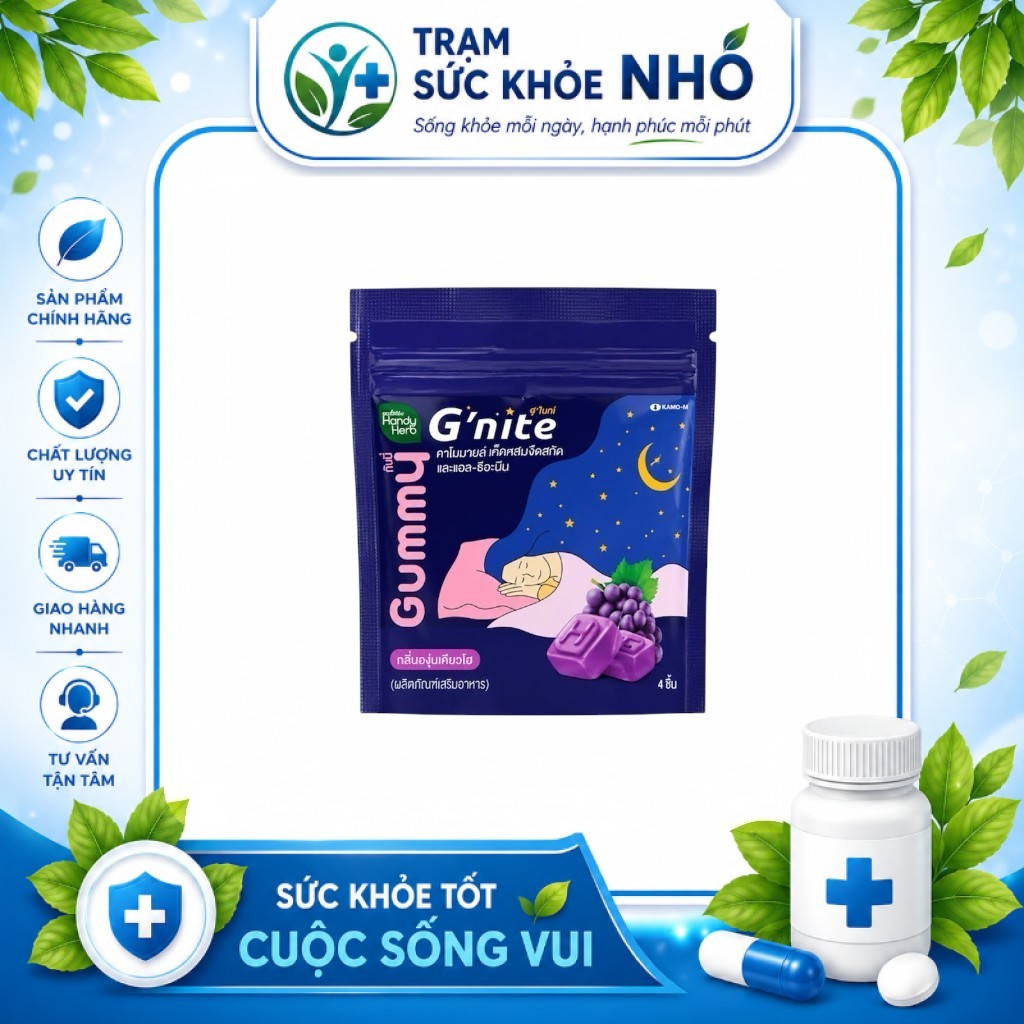 G'NITE GUMMY – KẸO DẺO HỖ TRỢ GIẤC NGỦ NGON HƯƠNG NHO KYOHO