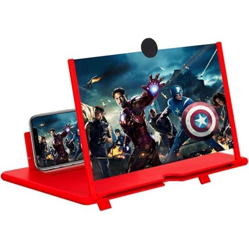 12" Screen Magnifier,3D HD Mobile Phone Magnifier Projector Screen Enlarger for Movies, Videos, and 