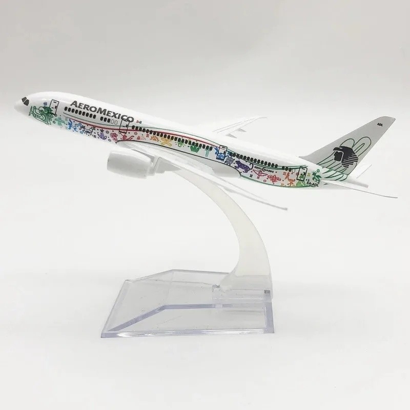 FZ 16cm Máy Bay Mẫu B787 Máy Bay Hàng Không Tỉ Lệ 1 / 400 Kim Loại Hợp Kim B787 Mexico Air AEROMEXIC