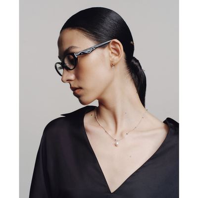 MUJOSH - Gọng kính oval unisex thời trang_MJ12FN1059-BKC1