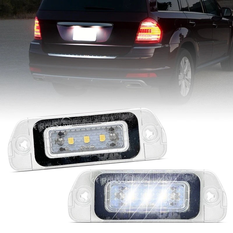 FZ 2 Chiếc Đèn LED Biển Số Cho Benz X164 W164 W251 GL350 GL450 GL500 GL550 ML350 ML450 ML500 ML550 M