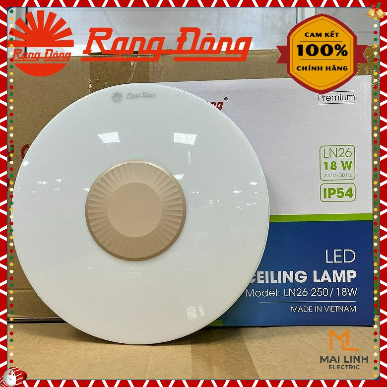 Đèn Led ốp nổi trần mặt bóng trang trí 18W 25W Rạng Đông - Đường kính 250mm-300mm - Model LN26