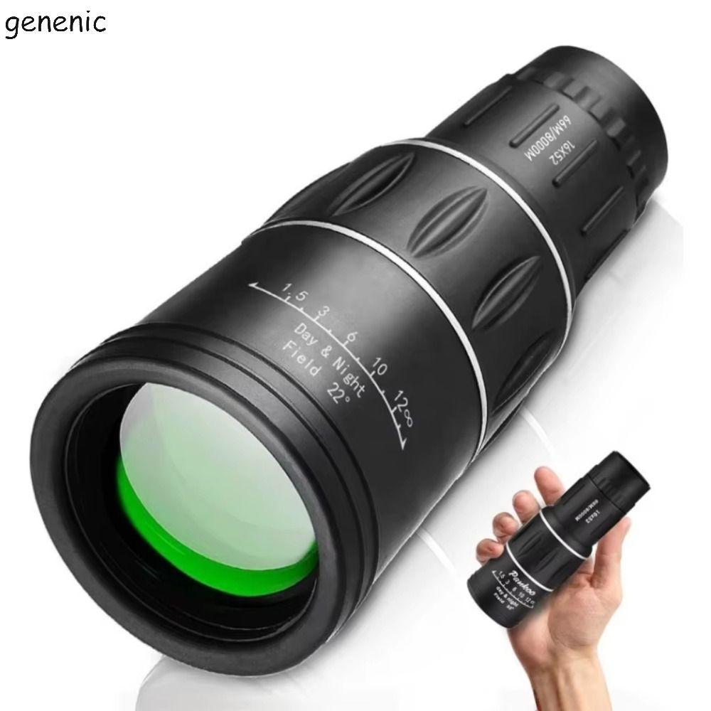 Kính thiên văn công suất cao GENENIC, Vỏ cao su Kính thiên văn một mắt phủ FMC 16x52, độ phân giải c