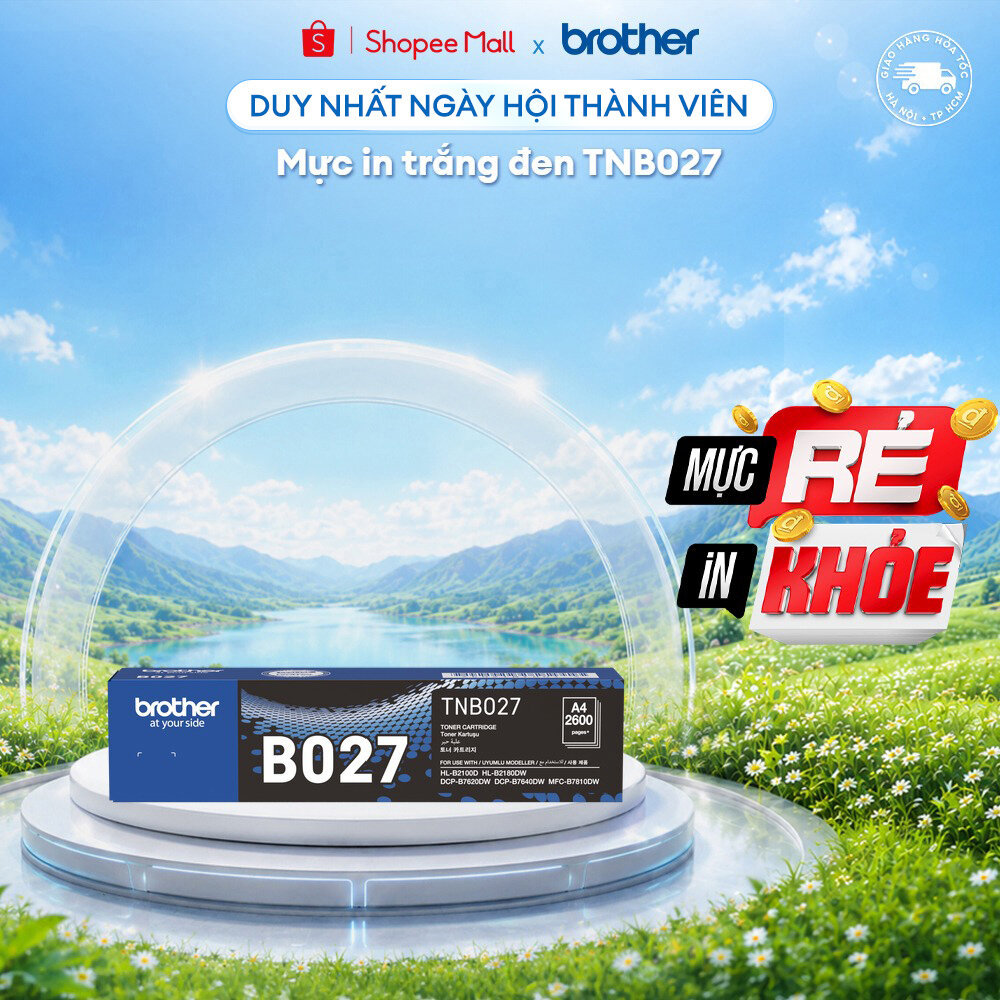 Mực in laser 2,600 trang Brother TNB027