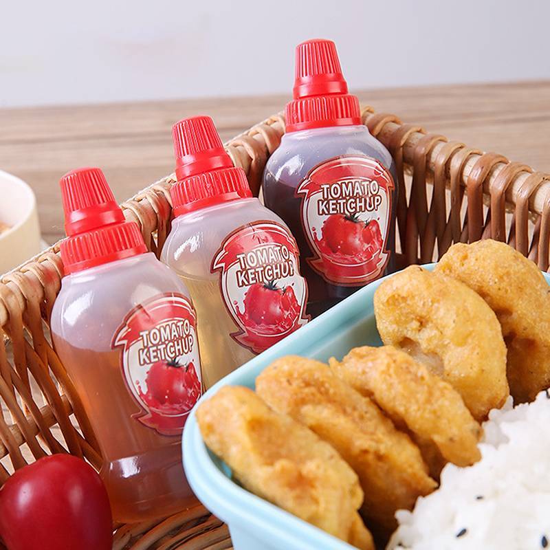 [jielus] Hộp đựng nước sốt nhỏ cầm tay Mini 40ML Cà chua Gravy Boat Salad Dressing Oil Bottle Ketchu