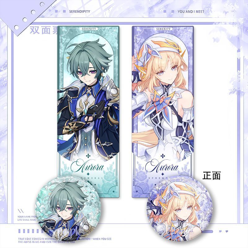 Genshin Impact / Lohen / Nicole / Lohen Nicole / Lohen Nicole Stand-Up Vé hai mặt Stub Huy hiệu Trò 