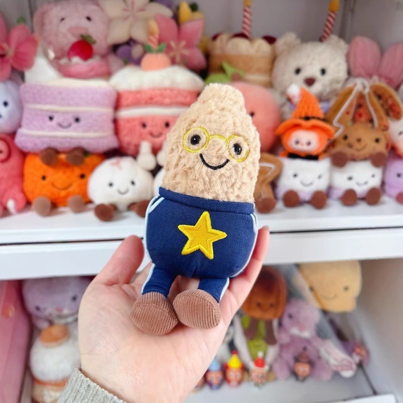 New Jellycat Campus Star Fun Peanut Doll 26 Spring Hàng có sẵn Đồ chơi phổ biến Sang trọng