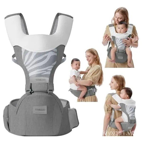 BabyCarrierNewborntoToddlerwithHipSeat, MultifunctionBabyHip, 4 trong 1ErgonomicInfantCarrier (Tiện 