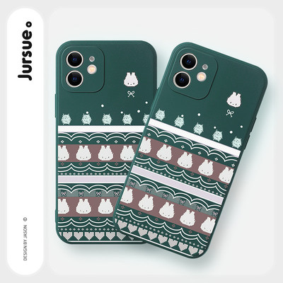 JURSUE Ốp lưng Giáng Sinh hoạt hình ngộ nghĩnh chống sốc chống bẩn mềm cho iPhone 17 Air 16 15 14 13 12 11 PRO MAX SE 2020 X XR XS ip 8 7 Plus MZ506984