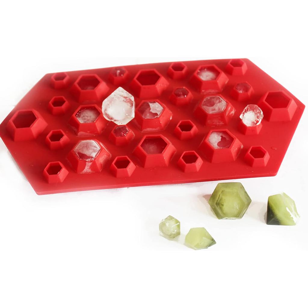 X-Haibei 3D Kim Cương Nhỏ Đá Quý Mát Đá Jello Kẹo Epoxy Plaste Chocolate Khuôn Silicon Dia. 1,3 inch