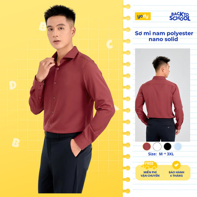Áo sơ mi nam dài tay YODY nhẹ, thoáng hạn chế nhăn nhàu dáng slim fit TRA- SMM7033