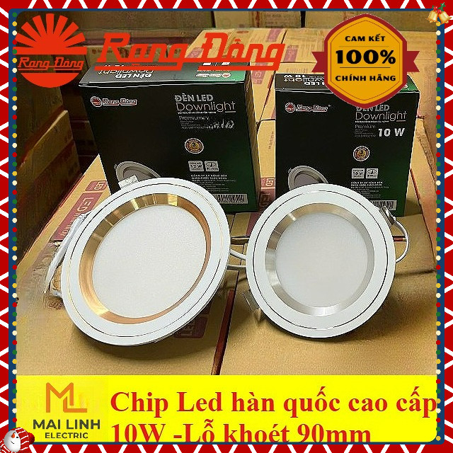 Đèn LED âm trần Downlight đổi 3 màu 10W (Đế Nhôm) Rạng Đông - Lỗ khoét 90mm -Chip Led hàn quốc -Mode