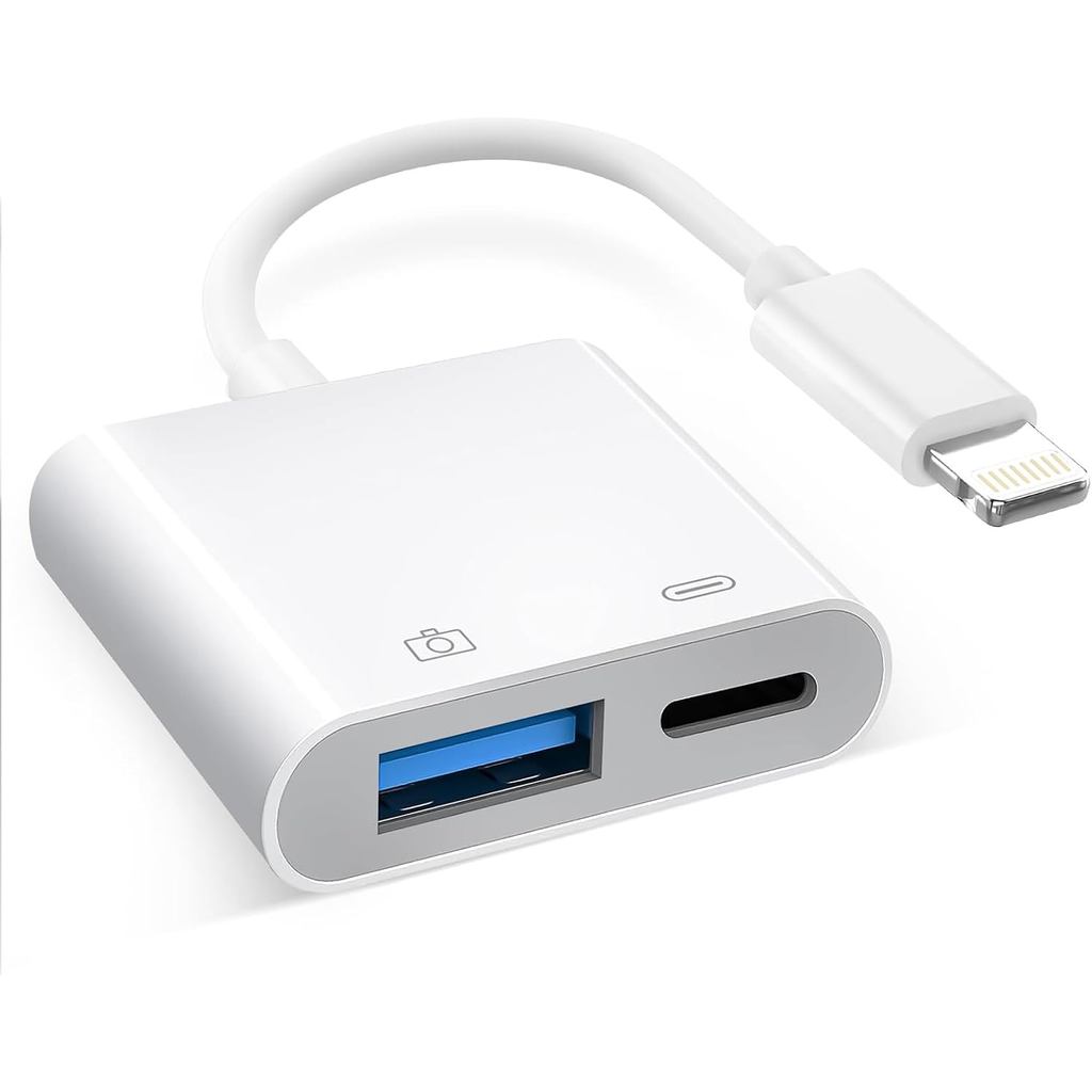 [Được chứng nhận Apple MFi] Bộ chuyển đổi máy ảnh Lightning sang USB 3.0 có cổng sạc, Bộ chuyển đổi 