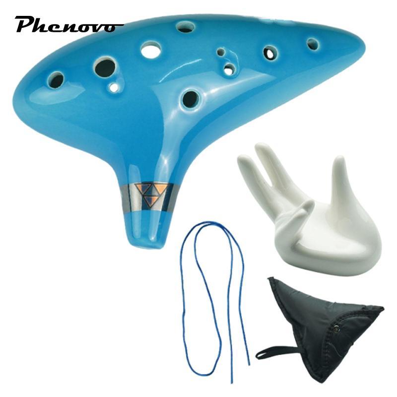 Ocarina Nhạc cụ 12 lỗ bằng gốm chất lượng cao cấp Màn hình âm nhạc cho trẻ mới biết đi Quà tặng sinh