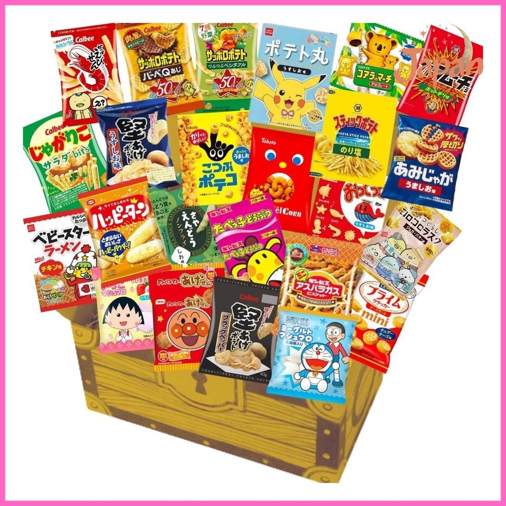 [Direct from Japan]Assortment of small bags of sweets, 24 types, treasure box candy set, children's 