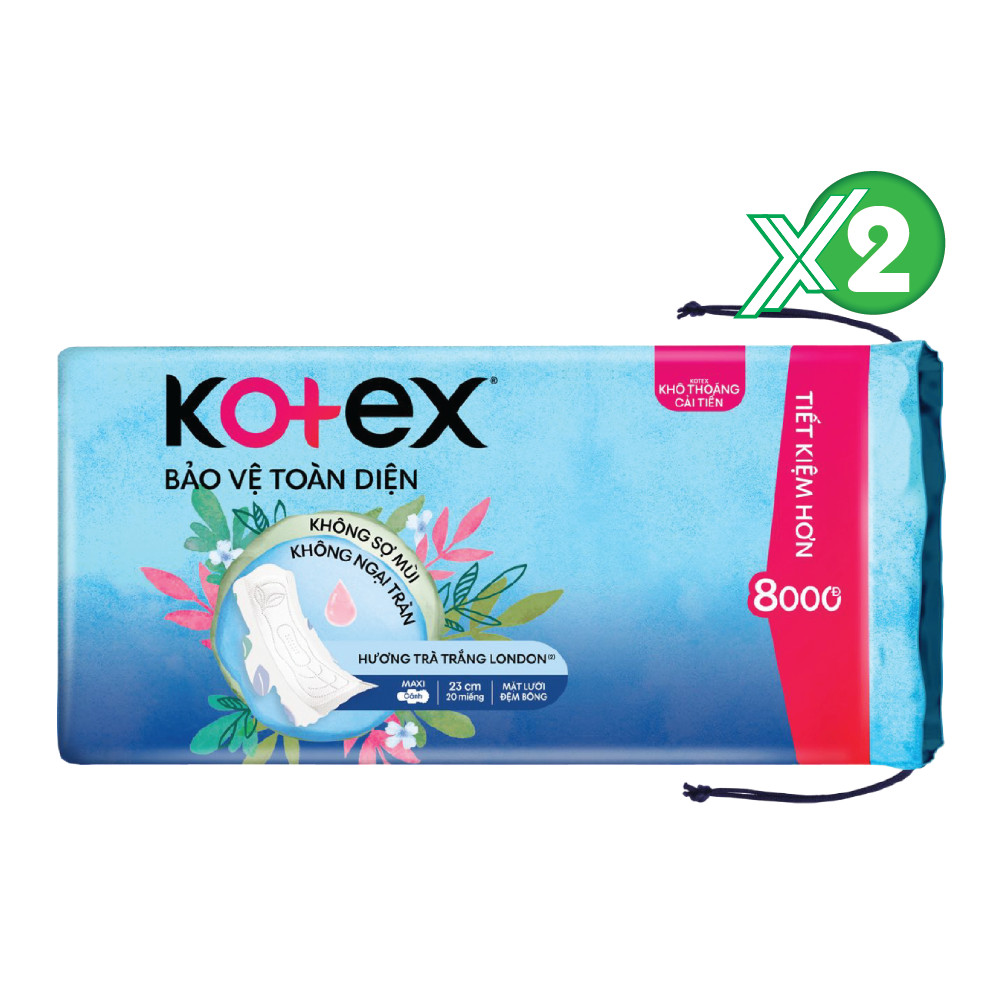 Lô 2 Băng vệ sinh Kotex Style maxi cánh 20 miếng- 00775