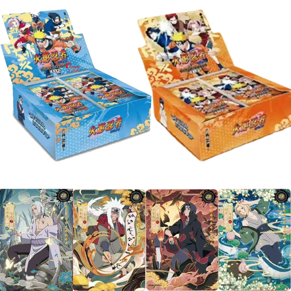 KAYOU Naruto Shippuden Anime Trading Cards Booster Box, Thẻ sưu tập ba chiều lá hiếm, Trò chơi thẻ T