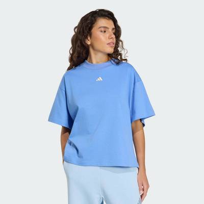 adidas Phong cách sống ÁO THUN 3 STRIPES STUDIO BOYFRIEND Nữ Màu xanh da trời KU6060