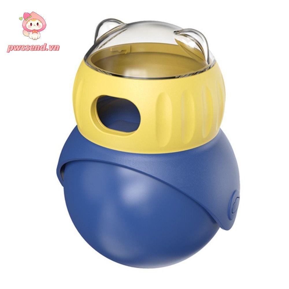 PWSSEND Pet Slow Feeder Ball, Hộp đựng thức ăn cho thú cưng có lỗ có thể điều chỉnh bằng nhựa, Thiết