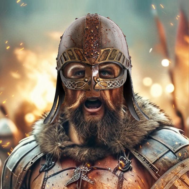 Viking Chiến Binh Mũ Bảo Hiểm Thời Trung Cổ Phục Hưng Retro Viking Mũ Bảo Hiểm cosplay Đảng Trang Ph