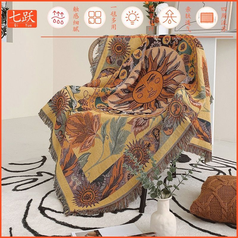 Chăn đa năng phong cách Ins dùng cho cắm trại ngoài trời, chăn dã ngoại, chăn sofa, chăn đắp, chăn b
